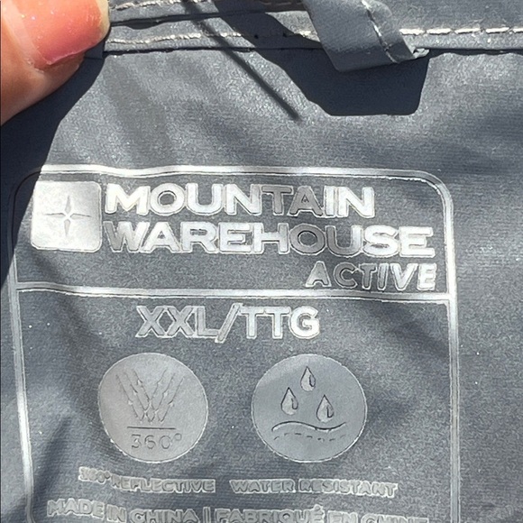 Men's Lightweight Gray Rain Jacket 360 reflective - Picture 4 of 6